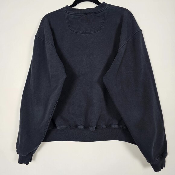 Vintage Champion Tug O War Embroidered Mens Large Black Long Sleeve Sweatshirt - Picture 2 of 8